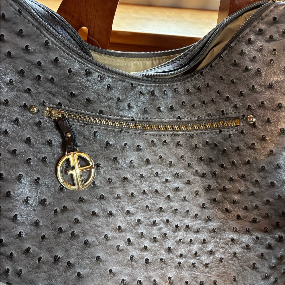 Gray Studded Women's Bag